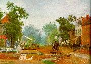 Frank Buscher Village Street in Woodstock, Virginia USA oil painting reproduction